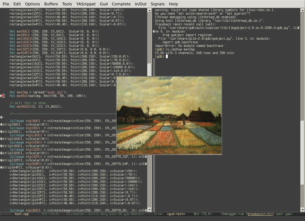 Visualizing Opencv Images On Gdb